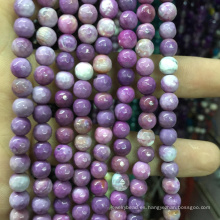 Piedra preciosa semipreciosa 4mm Faceted Natural Purple Loose Beads Piedra preciosa